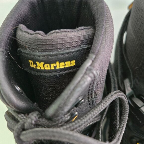 Dr. Martens Combs Tech ll Black Ripstop Nubuck Leather Combat Boots Size 13 - Picture 9 of 12